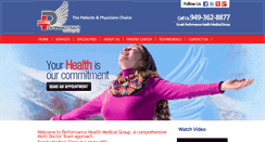 Desktop Screenshot of performancehealthmd.com