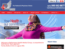 Tablet Screenshot of performancehealthmd.com